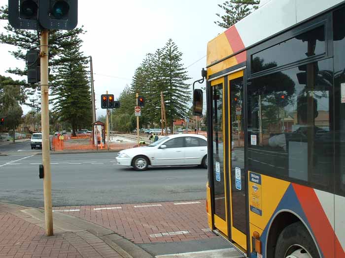 Adelaide Metro tram track works